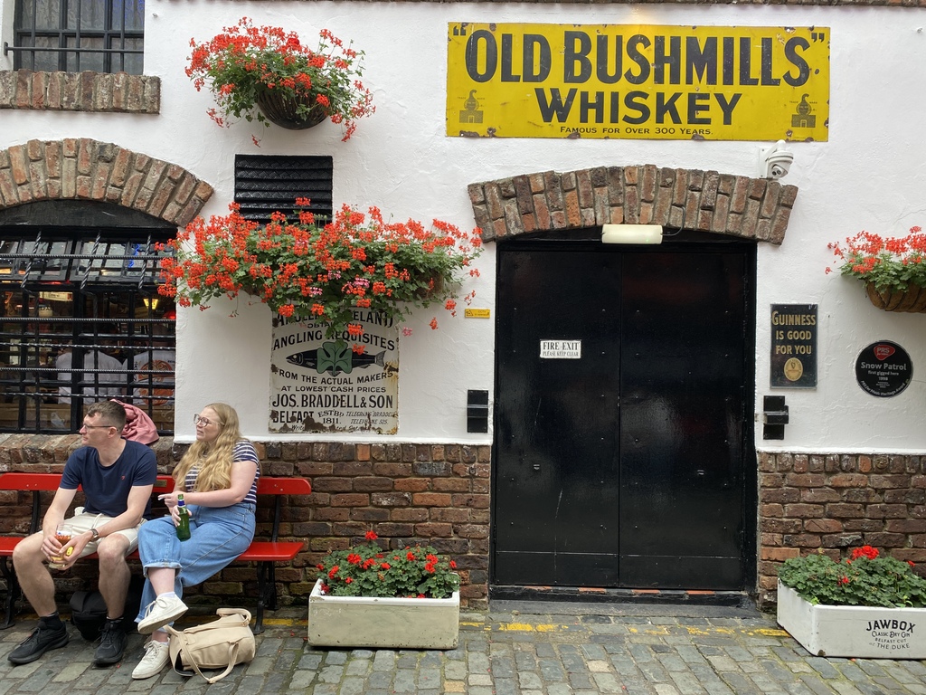 "Old Bushmills" Whiskey sign, Belfast - geograph.org.uk - 8378193.jpg